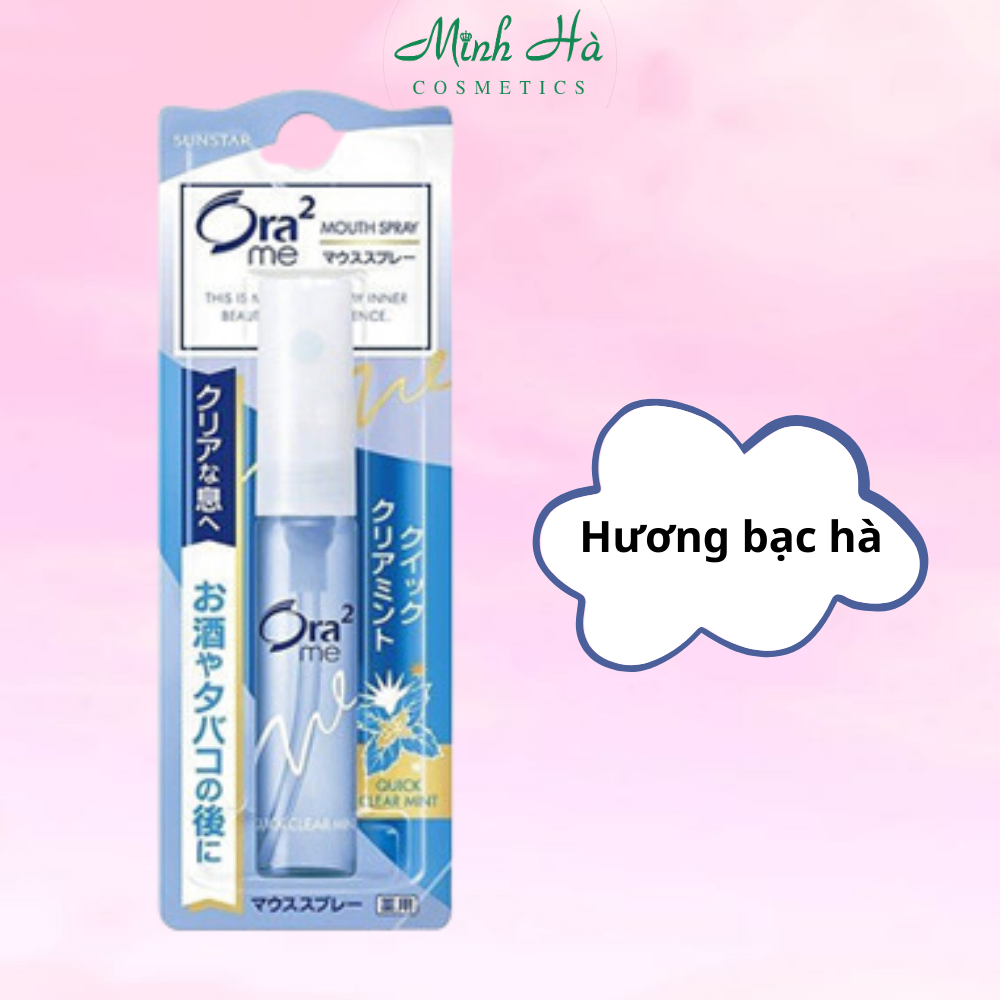 Xịt thơm miệng Sunstar Ora2 Breath Fine 6ml ngăn ngừa mảng bám