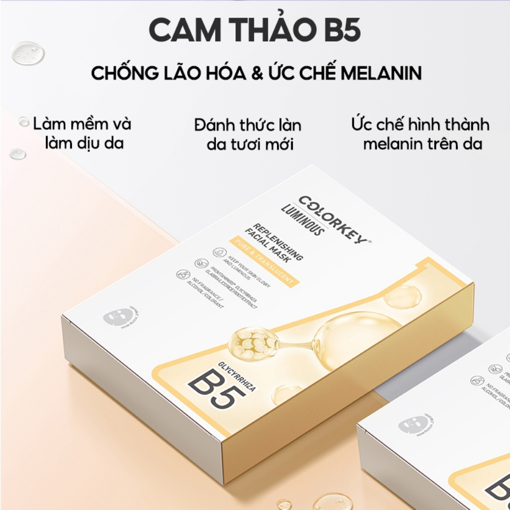 Mặt Nạ Colorkey Luminous Replenishing Facial Mask 25ml các loại dưỡng ẩm và làm dịu da
