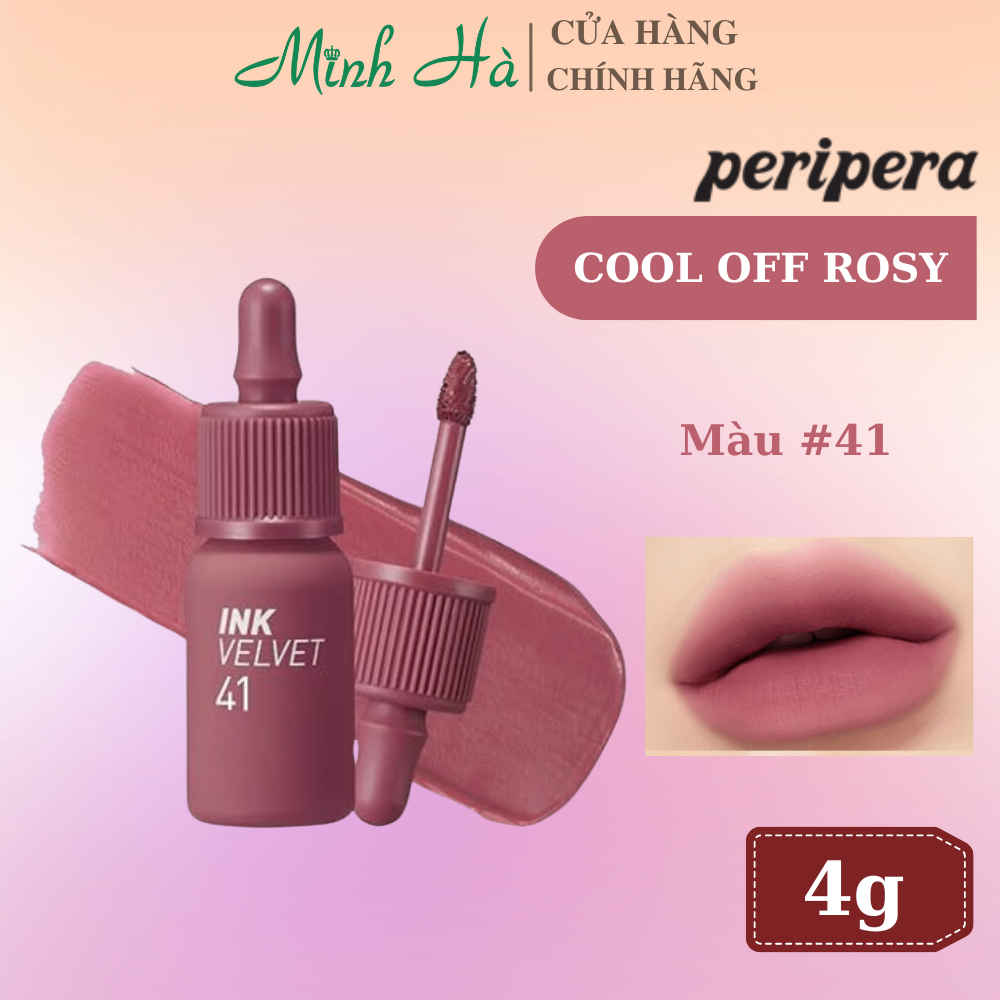Son kem lì Ink Velvet Peripera 4g lên môi mượt bền màu