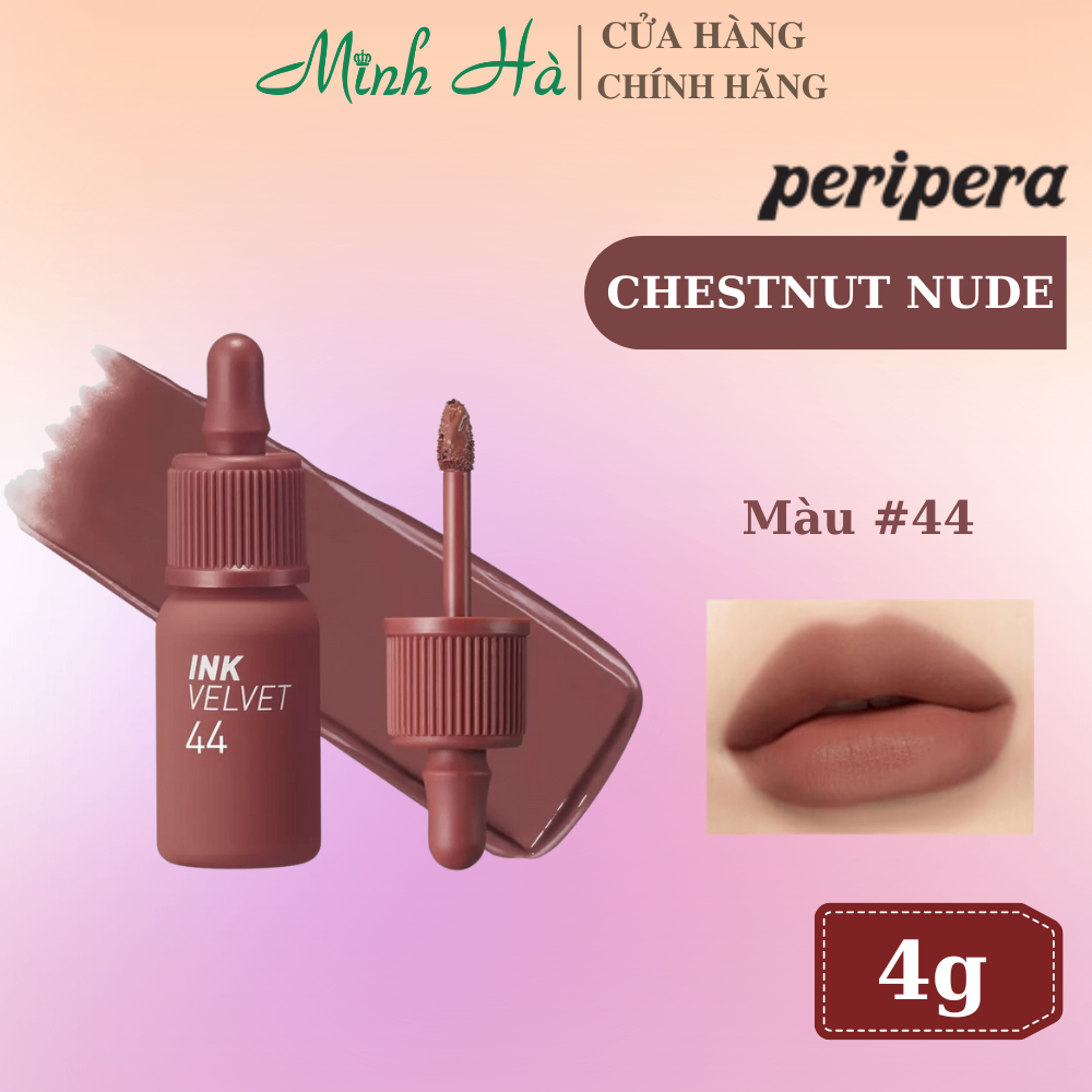 Son kem lì Ink Velvet Peripera 4g lên môi mượt bền màu