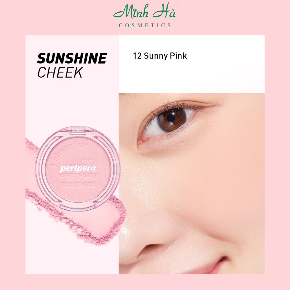 Phấn má hồng Peripera Pure Blushed Sunshine Cheek 4.2g hiệu ứng mịn, tự nhiên