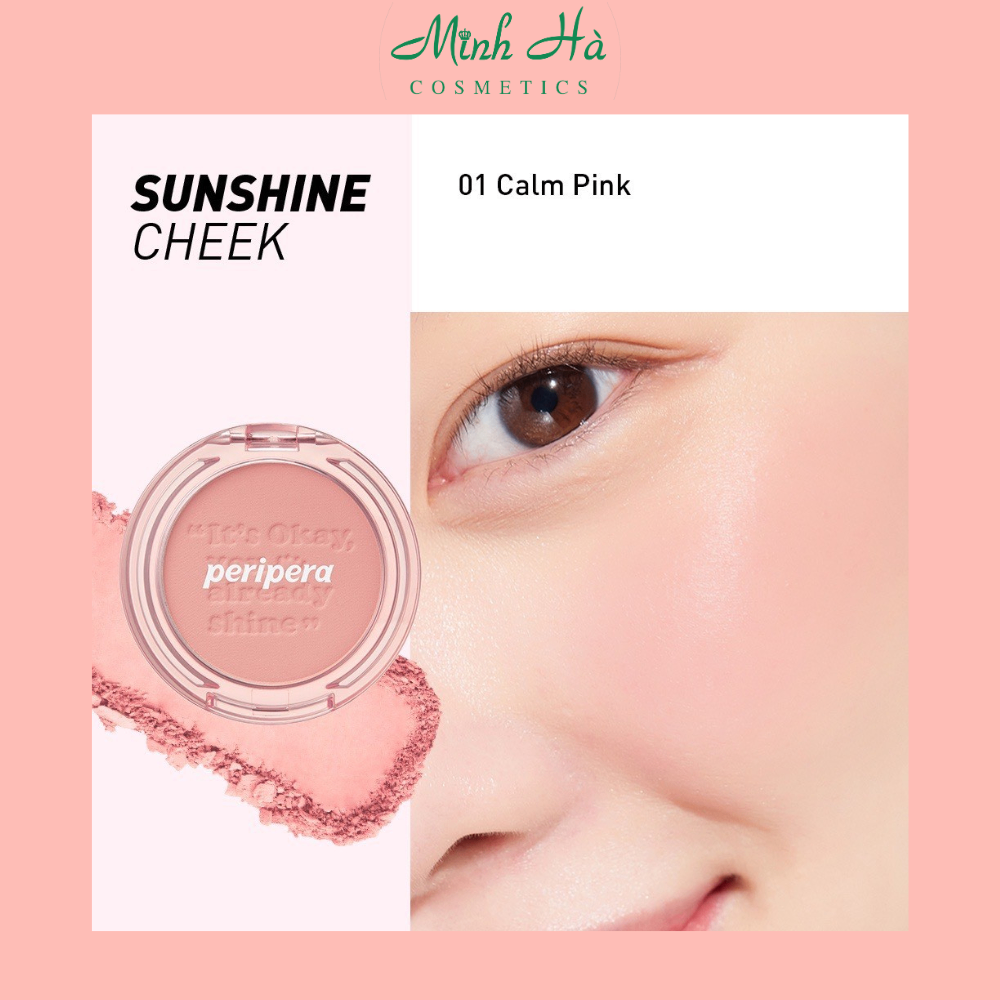 Phấn má hồng Peripera Pure Blushed Sunshine Cheek 4.2g hiệu ứng mịn, tự nhiên