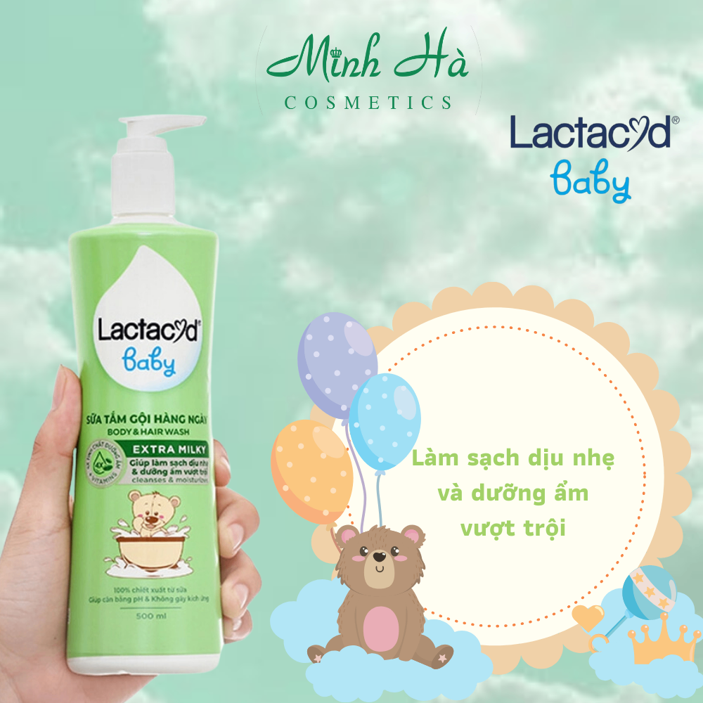 Sữa tắm gội dưỡng da cho em bé Lactacyd Baby 250ml duy trì ổn định độ pH tự nhiên, giúp bảo vệ da