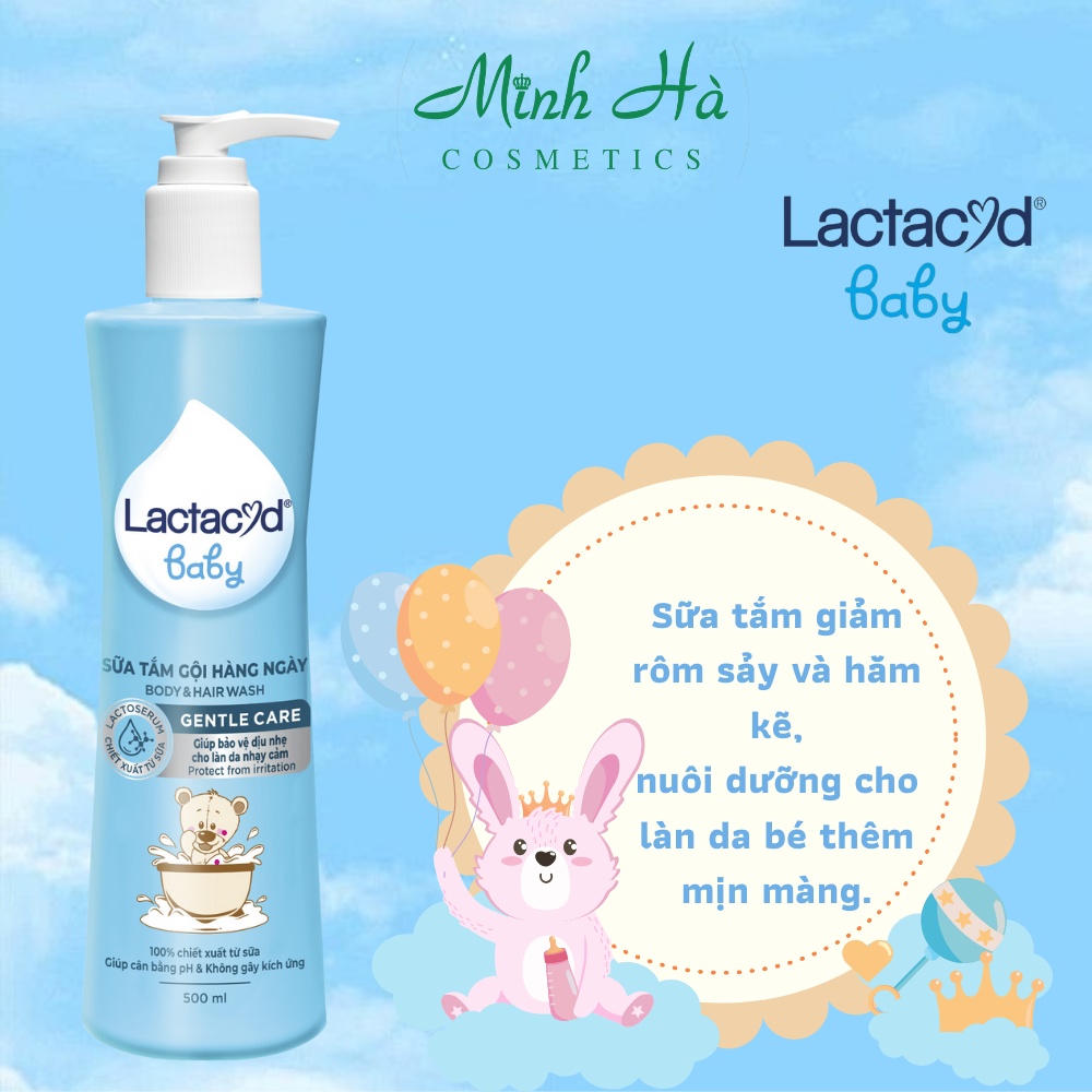 Sữa tắm gội dưỡng da cho em bé Lactacyd Baby 250ml duy trì ổn định độ pH tự nhiên, giúp bảo vệ da