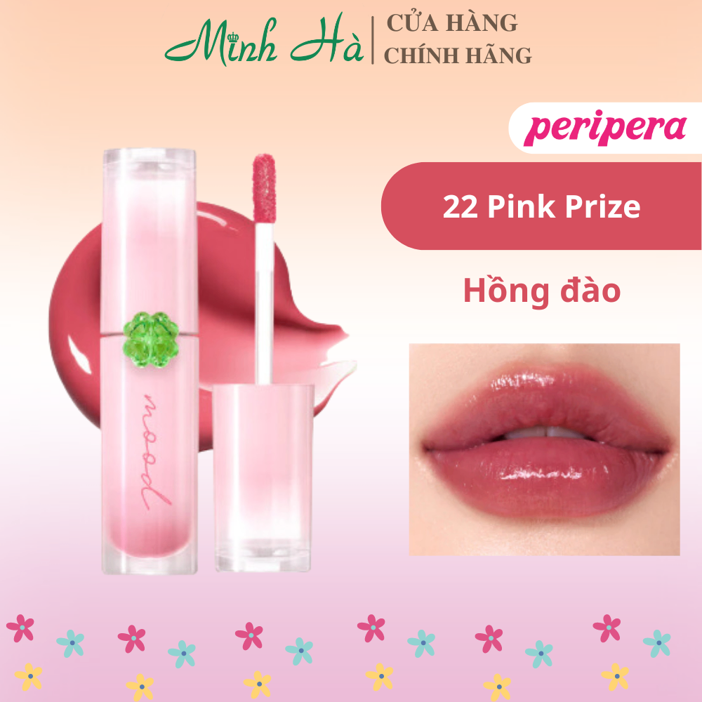 Son bóng Peripera Ink Mood Glowy Tint 4g lên màu chuẩn lâu trôi