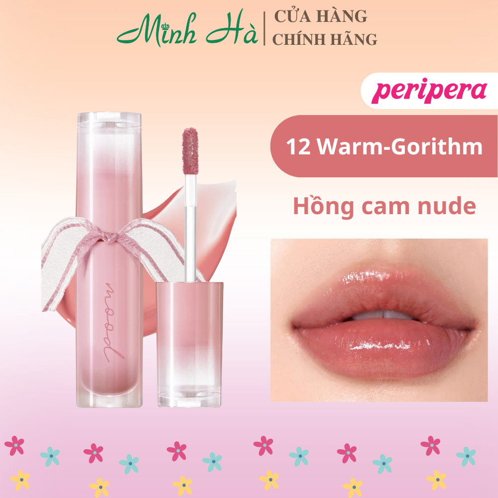 Son bóng Peripera Ink Mood Glowy Tint 4g lên màu chuẩn lâu trôi