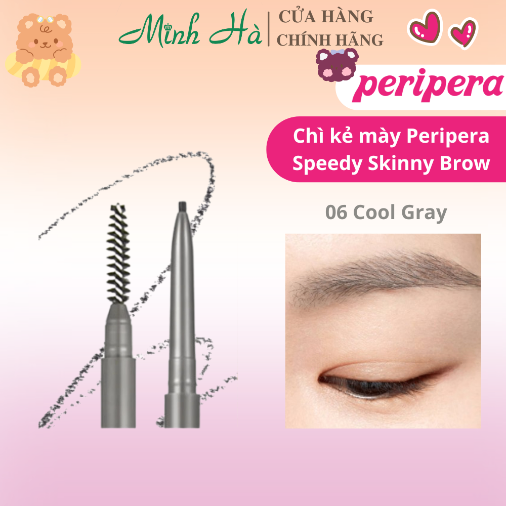 Chì kẻ lông mày không lem không trôi Peripera Speedy Skinny Brow 0.05g màu sắc hoàn toàn tự nhiên nhỏ gọn, dễ cầm