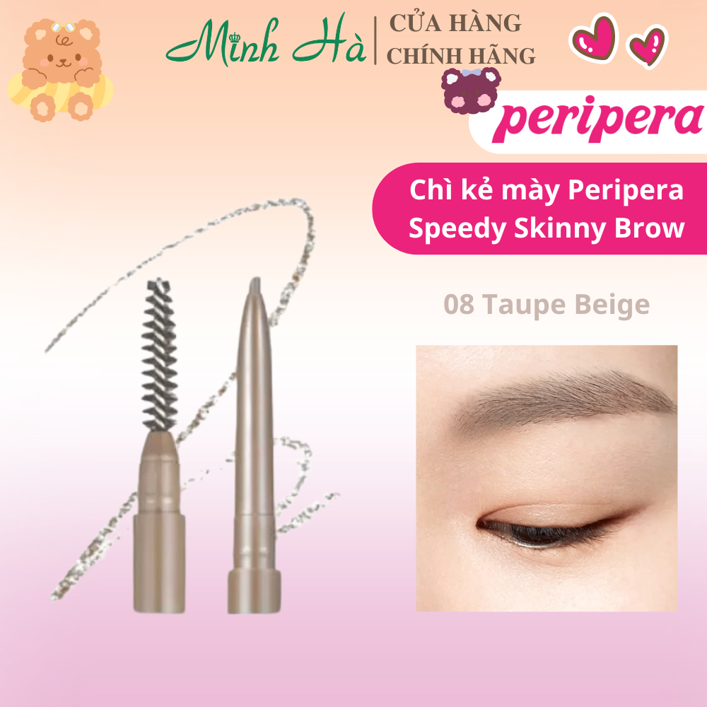 Chì kẻ lông mày không lem không trôi Peripera Speedy Skinny Brow 0.05g màu sắc hoàn toàn tự nhiên nhỏ gọn, dễ cầm