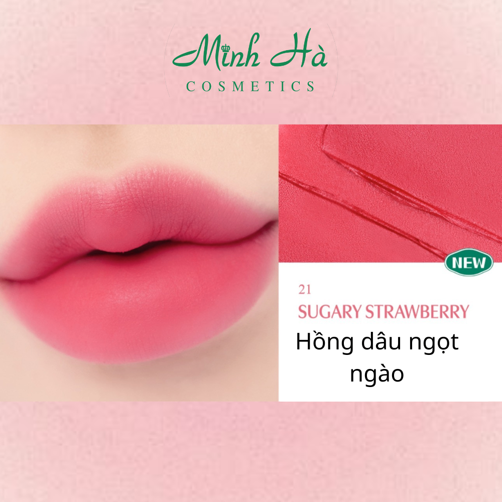 Son kem lì Clio Chiffon Blur Tint 3.1g lên màu chuẩn lâu trôi