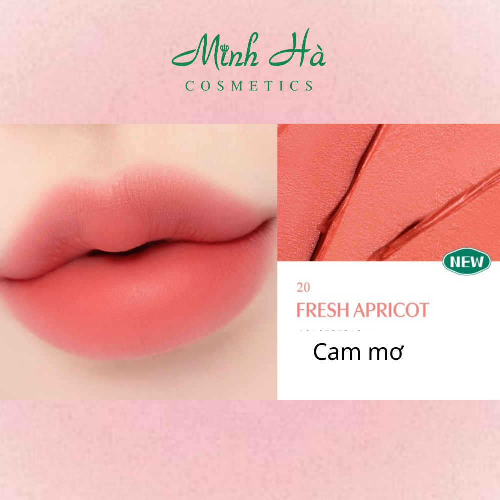 Son kem lì Clio Chiffon Blur Tint 3.1g lên màu chuẩn lâu trôi