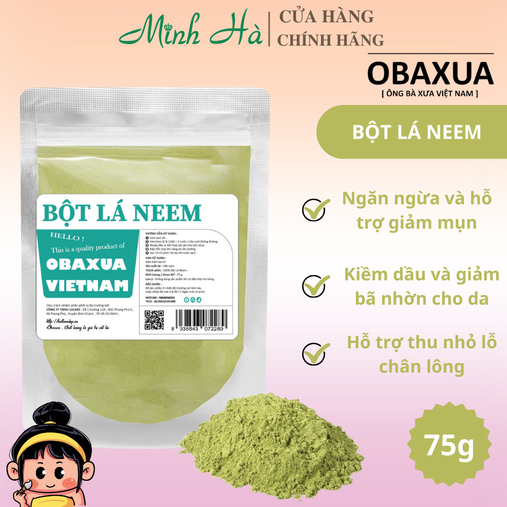 Bột đắp mặt nạ thiên nhiên Obaxua 75/250/500g các loại