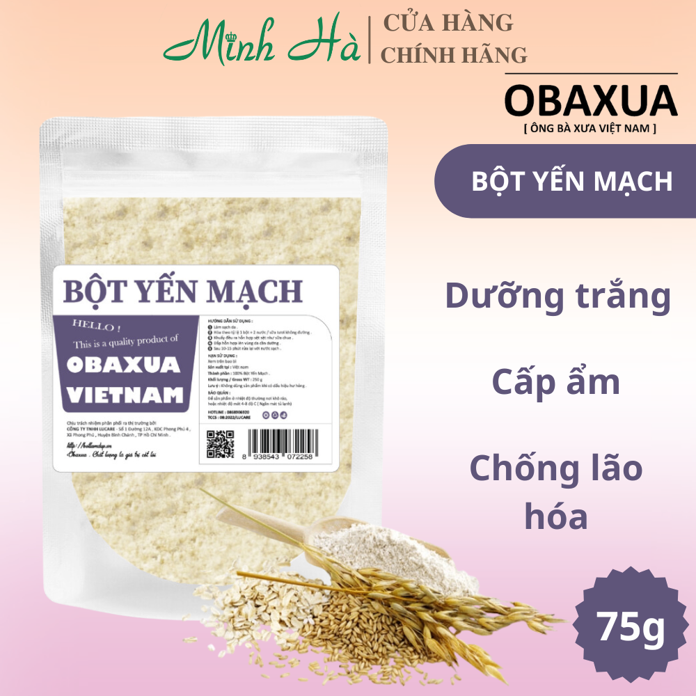Bột đắp mặt nạ thiên nhiên Obaxua 75/250/500g các loại