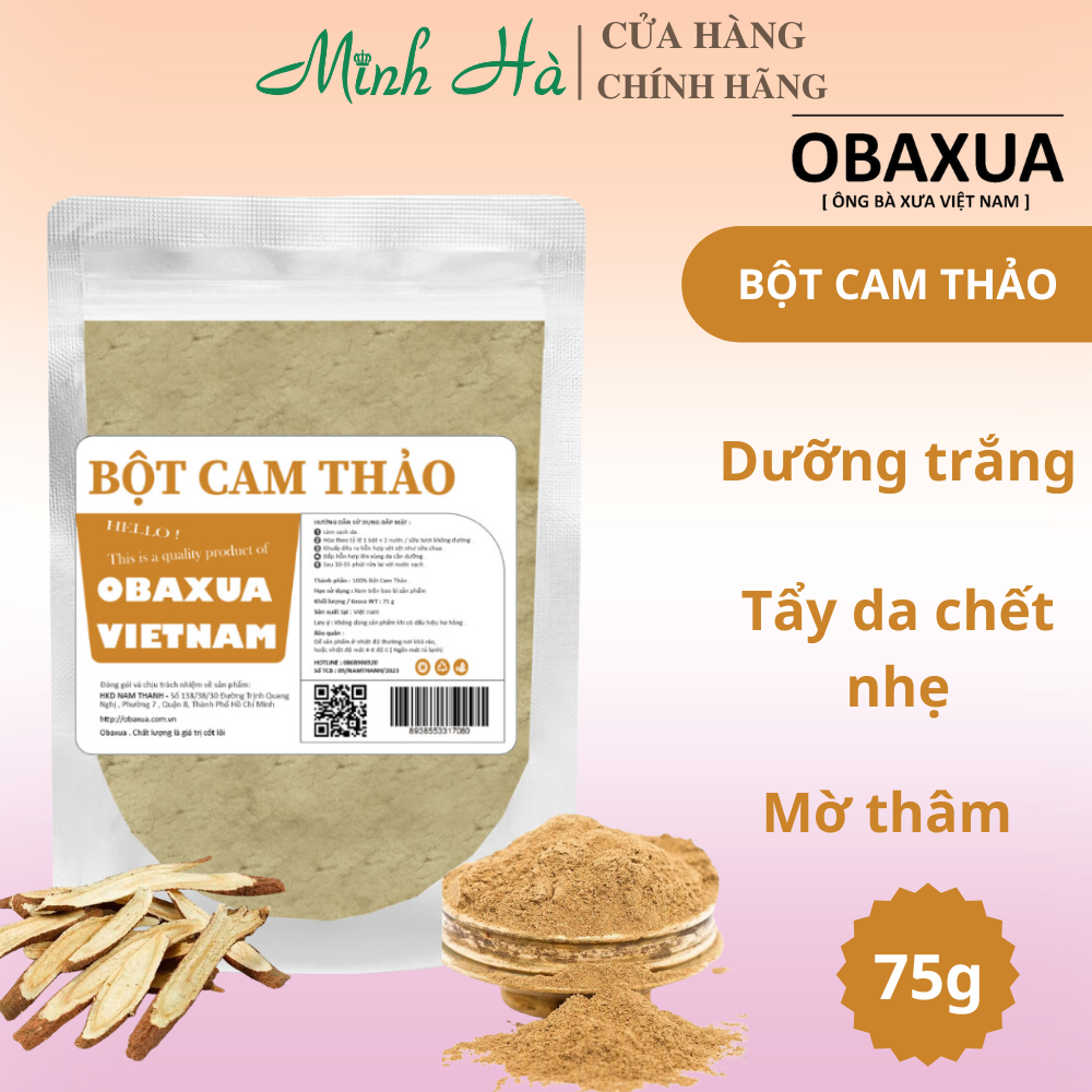 Bột đắp mặt nạ thiên nhiên Obaxua 75/250/500g các loại