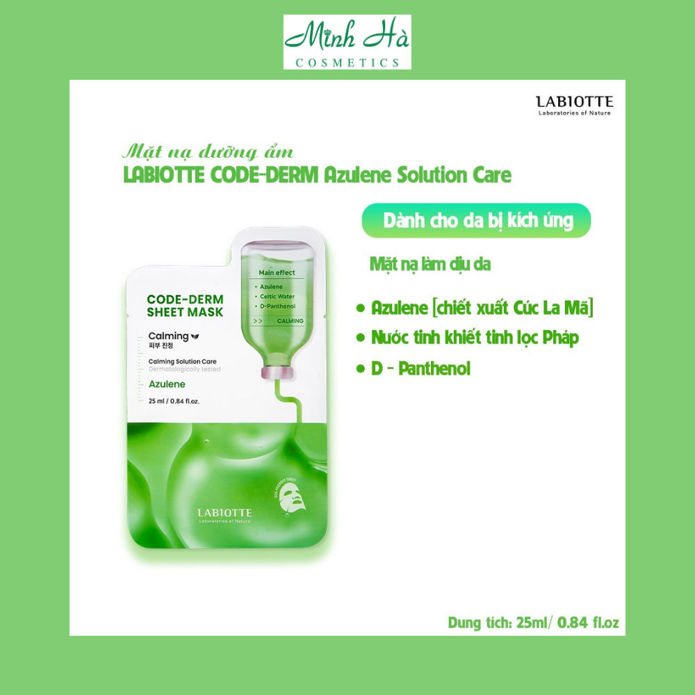 Mặt nạ dưỡng da các loại Labiotte Code - Derm 25ml dưỡng da mềm mịn đều màu da