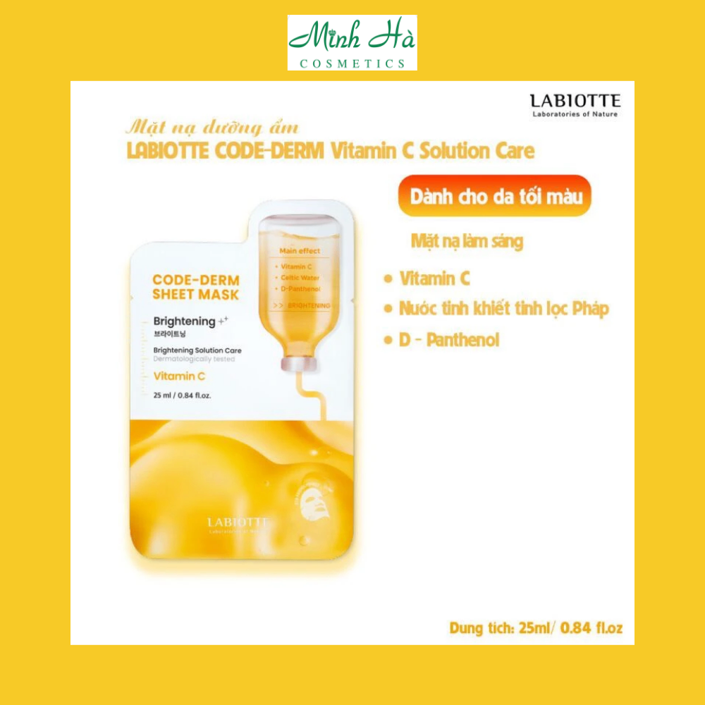 Mặt nạ dưỡng da các loại Labiotte Code - Derm 25ml dưỡng da mềm mịn đều màu da