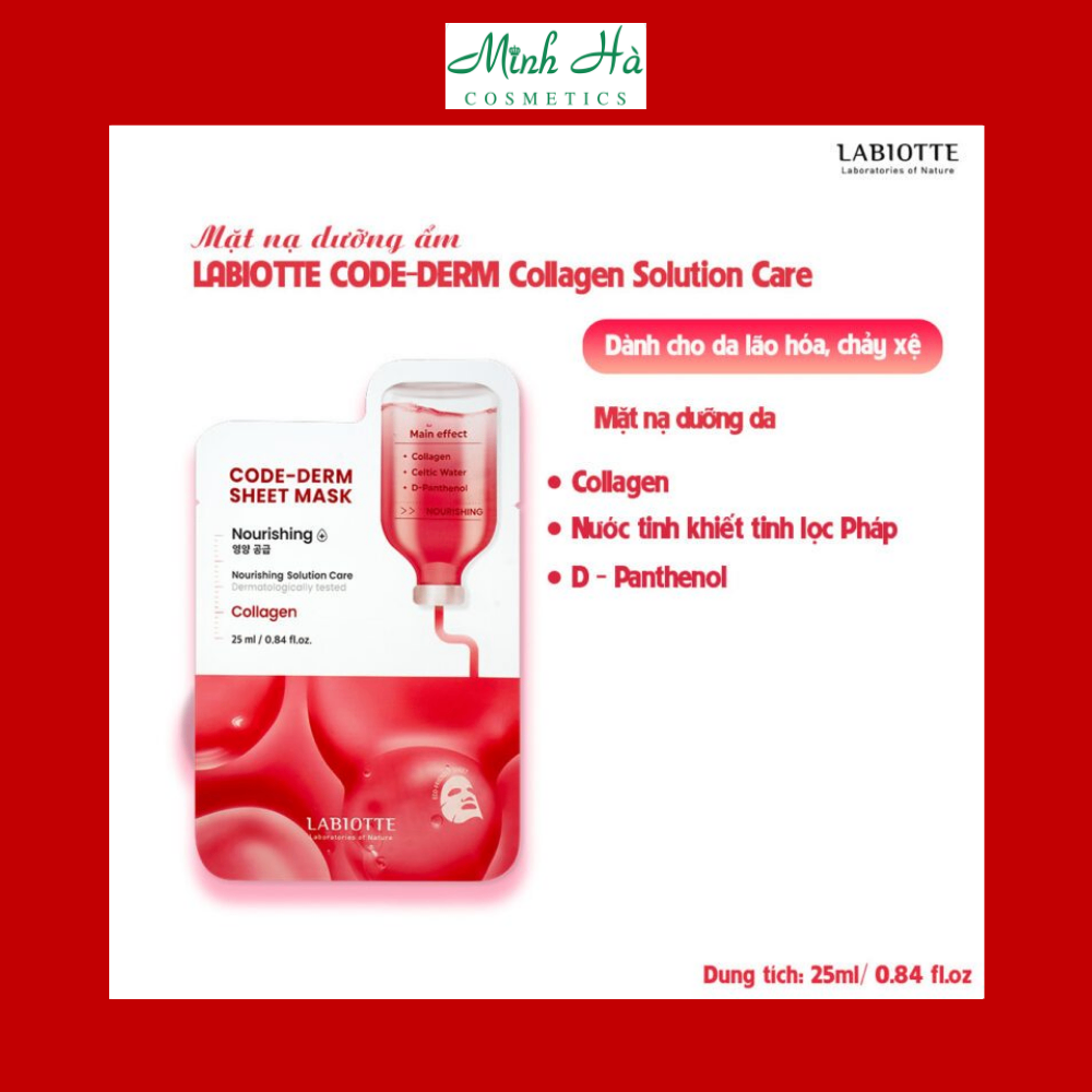 Mặt nạ dưỡng da các loại Labiotte Code - Derm 25ml dưỡng da mềm mịn đều màu da