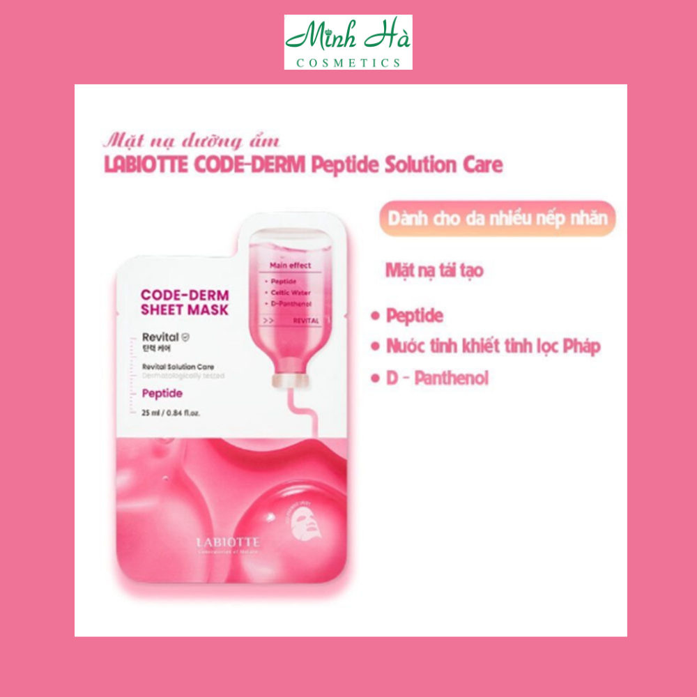 Mặt nạ dưỡng da các loại Labiotte Code - Derm 25ml dưỡng da mềm mịn đều màu da