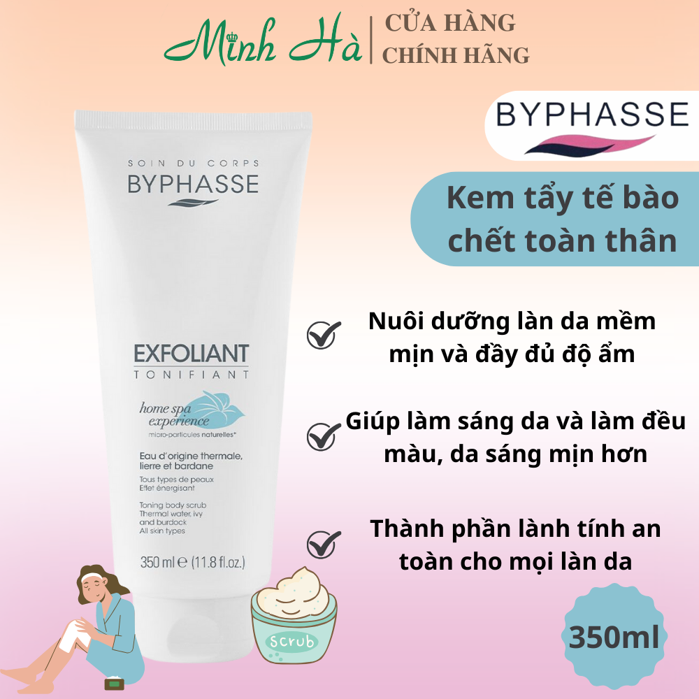 Kem tẩy tế bào chết toàn thân Byphasse 350ml loại bỏ da chết cải thiện tình trạng da