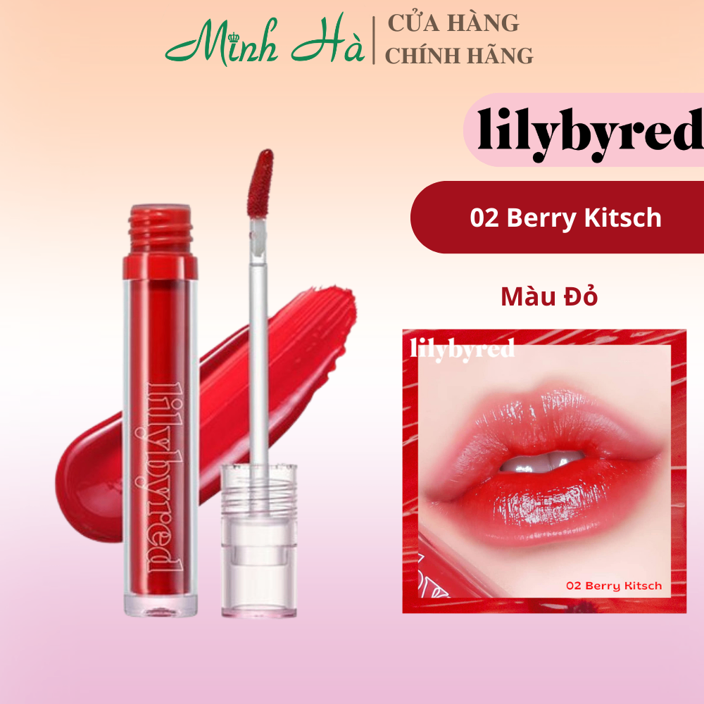 Son tint bóng Lilybyred Glassy Layer Fixing Tint 3.8g tint nước, lỏng nhẹ không nặng môi