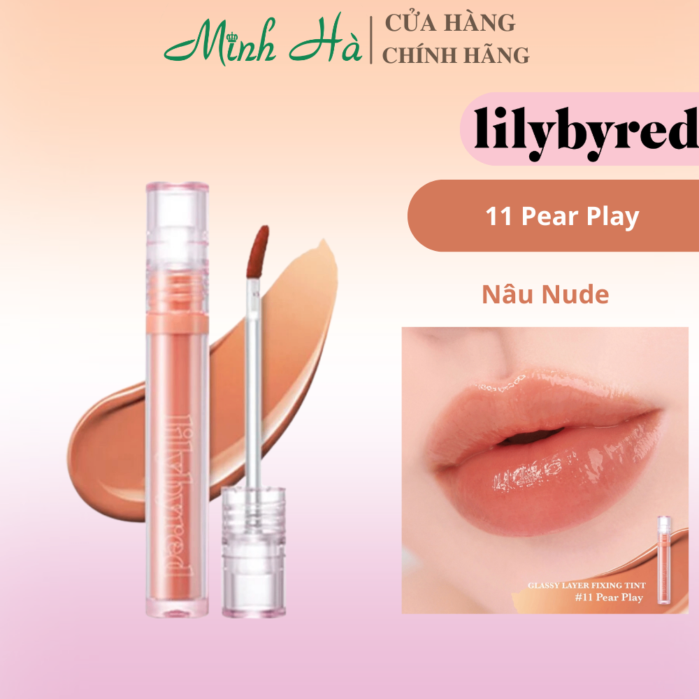 Son tint bóng Lilybyred Glassy Layer Fixing Tint 3.8g tint nước, lỏng nhẹ không nặng môi