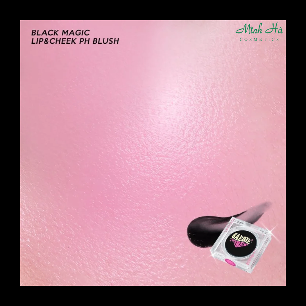 Má hồng kem La Glace Baebie Vibes Black Magic Lip & Cheek PH Blush On Your Shade tán đều trên da mà không bị vón cục