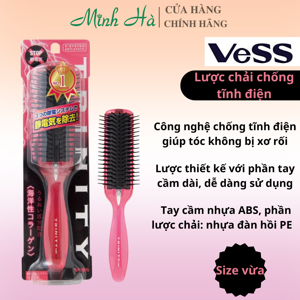 Lược chải tóc và chăm sóc tóc các dòng nội địa Nhật Vess các loại dễ dàng gội và massage đầu