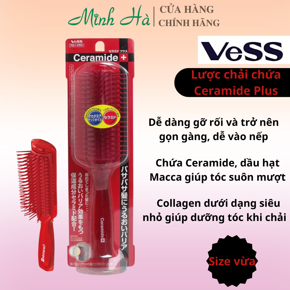 Lược chải tóc và chăm sóc tóc các dòng nội địa Nhật Vess các loại dễ dàng gội và massage đầu