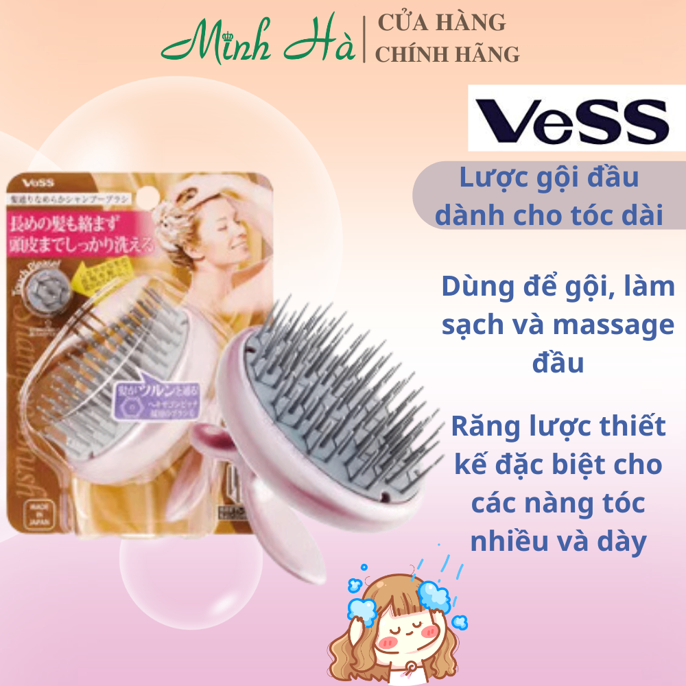 Lược chải tóc và chăm sóc tóc các dòng nội địa Nhật Vess các loại dễ dàng gội và massage đầu