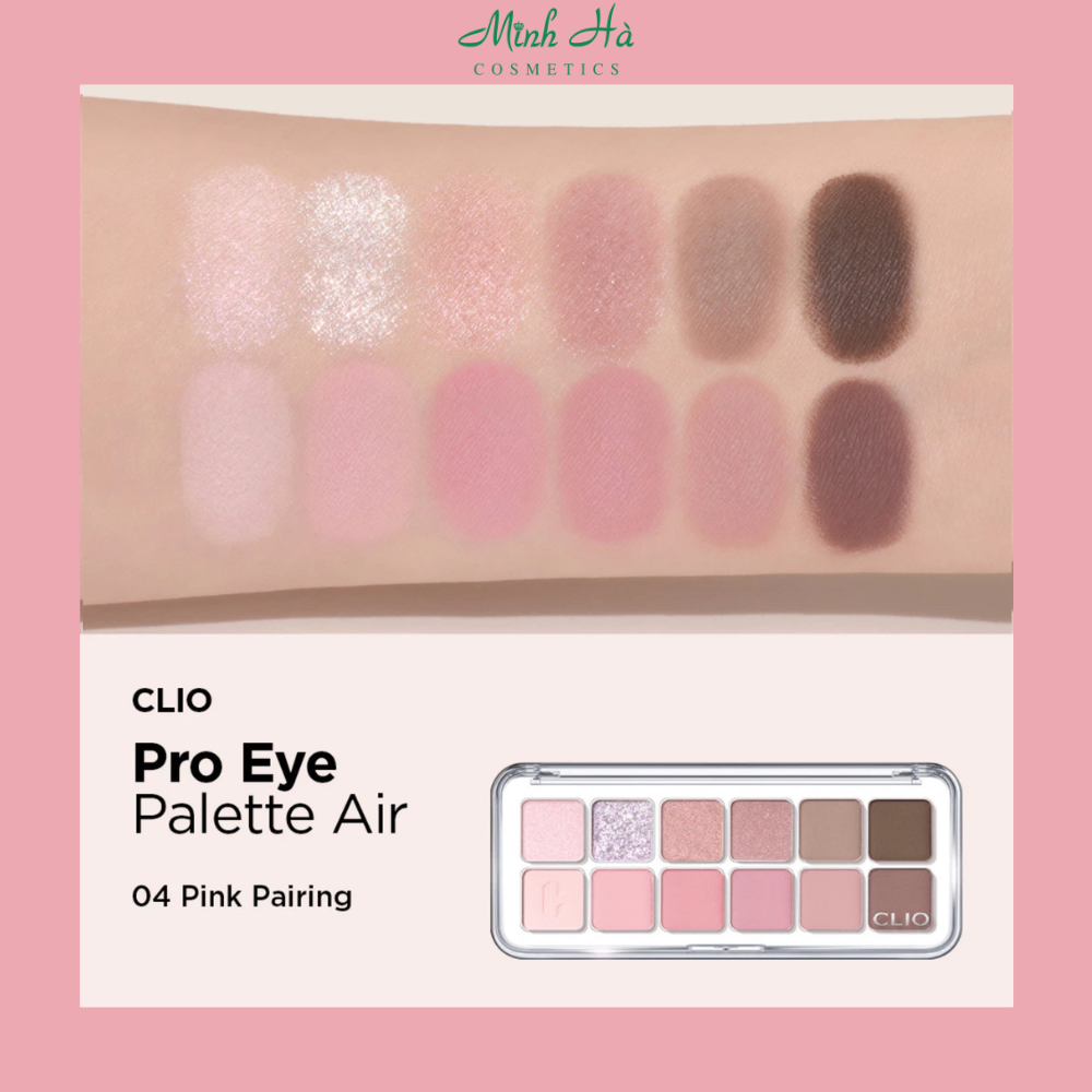 Bảng mắt 12 ô Clio Pro Eye Palette Air thiết kế từ nhựa cao cấp, tối giản mà vẫn sang trọng