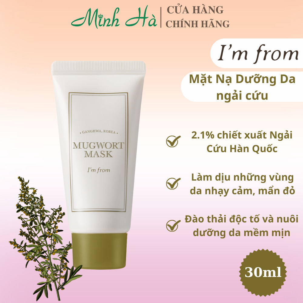 Mặt nạ thiên nhiên dưỡng da I'm From Mask 30g làm dịu mát da tức thì và tẩy da chết