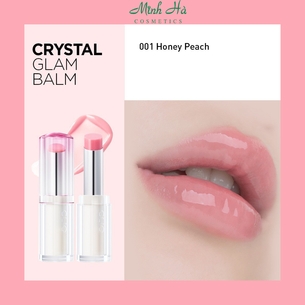 Son dưỡng thỏi Clio Crystal Glam Balm 3.2g dưỡng ẩm làm mềm môi