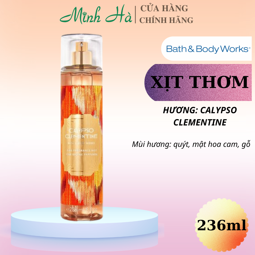 Xịt thơm Bath & Body Works 236ml với mùi hương ngọt ngào, mát dịu, nhẹ nhàng phù hợp cho mọi lứa tuổi