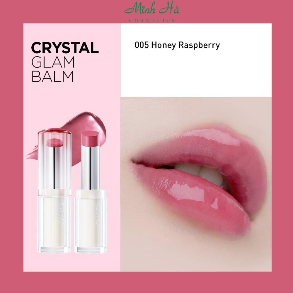 Son dưỡng thỏi Clio Crystal Glam Balm 3.2g dưỡng ẩm làm mềm môi