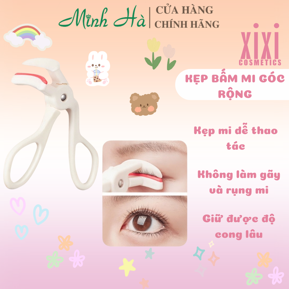Kẹp bấm mi góc rộng kèm đệm silicone XIXI nhỏ gọn tiện dụng