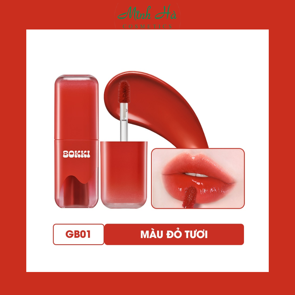Son tint bóng Black Rouge Glow Bokki Tint 4.85g mỏng nhẹ căng bóng môi