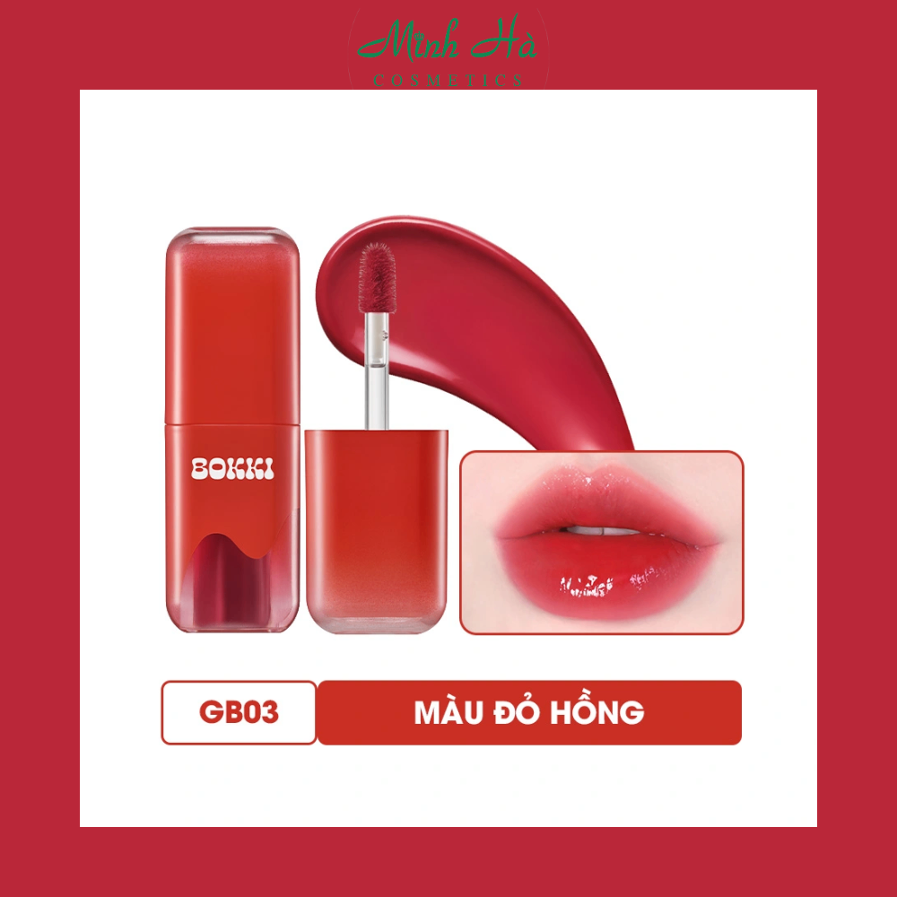 Son tint bóng Black Rouge Glow Bokki Tint 4.85g mỏng nhẹ căng bóng môi