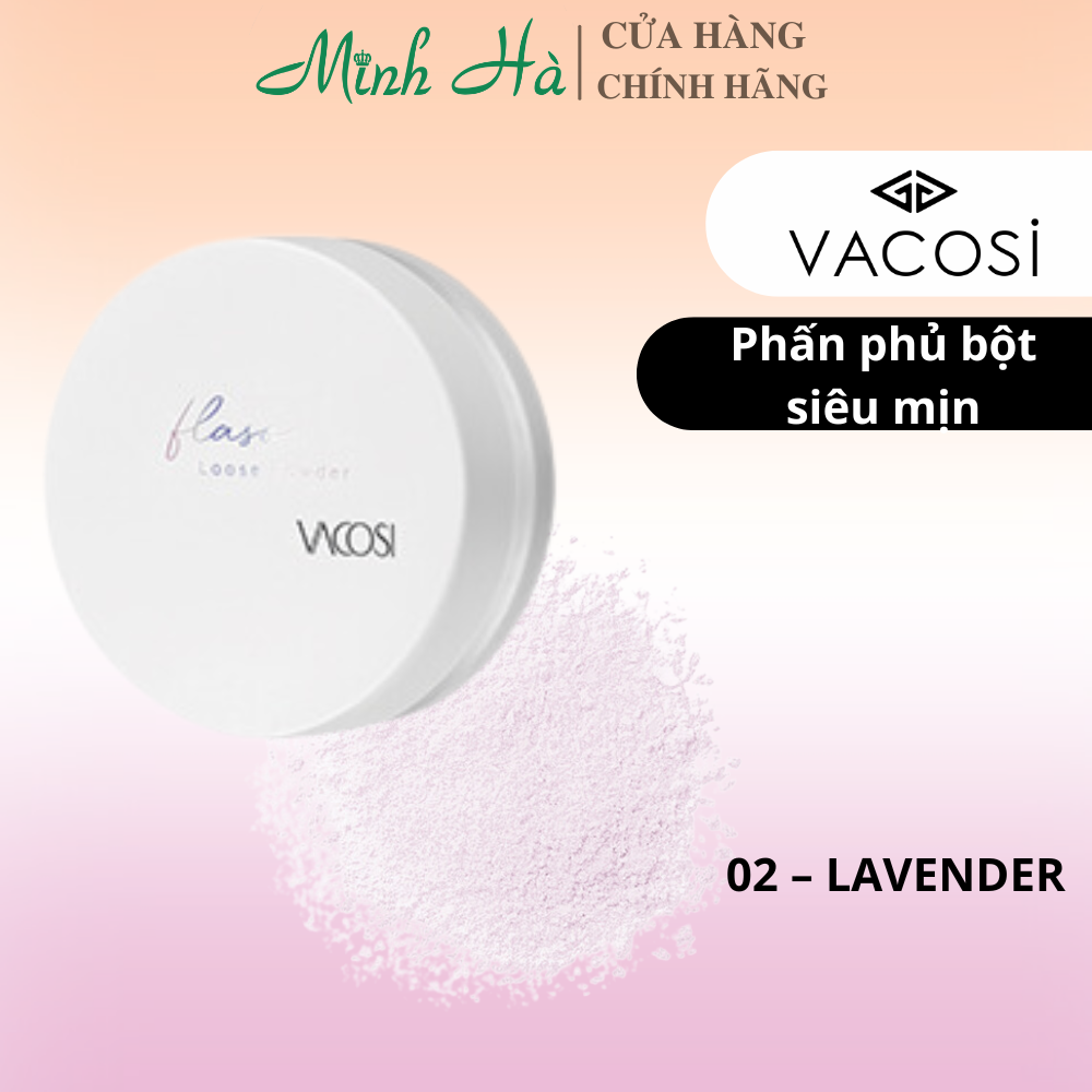 Phấn phủ bột trang điểm siêu mịn Vacosi Flaso Loose Powder 6g kiềm dầu lành tính và cảm giác thoải mái
