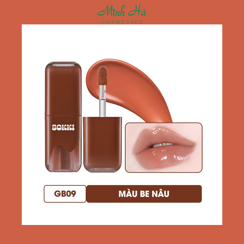 Son tint bóng Black Rouge Glow Bokki Tint 4.85g mỏng nhẹ căng bóng môi
