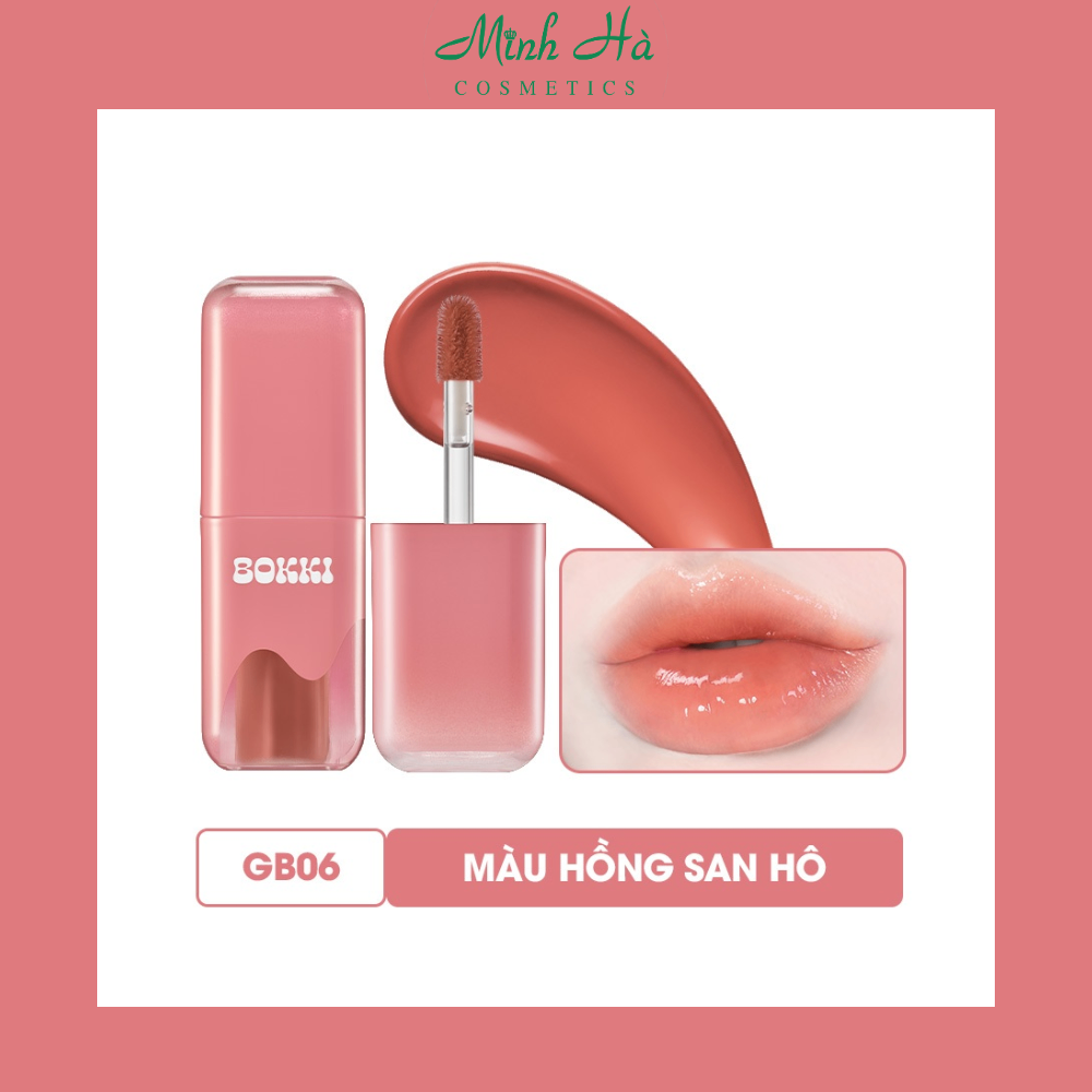 Son tint bóng Black Rouge Glow Bokki Tint 4.85g mỏng nhẹ căng bóng môi