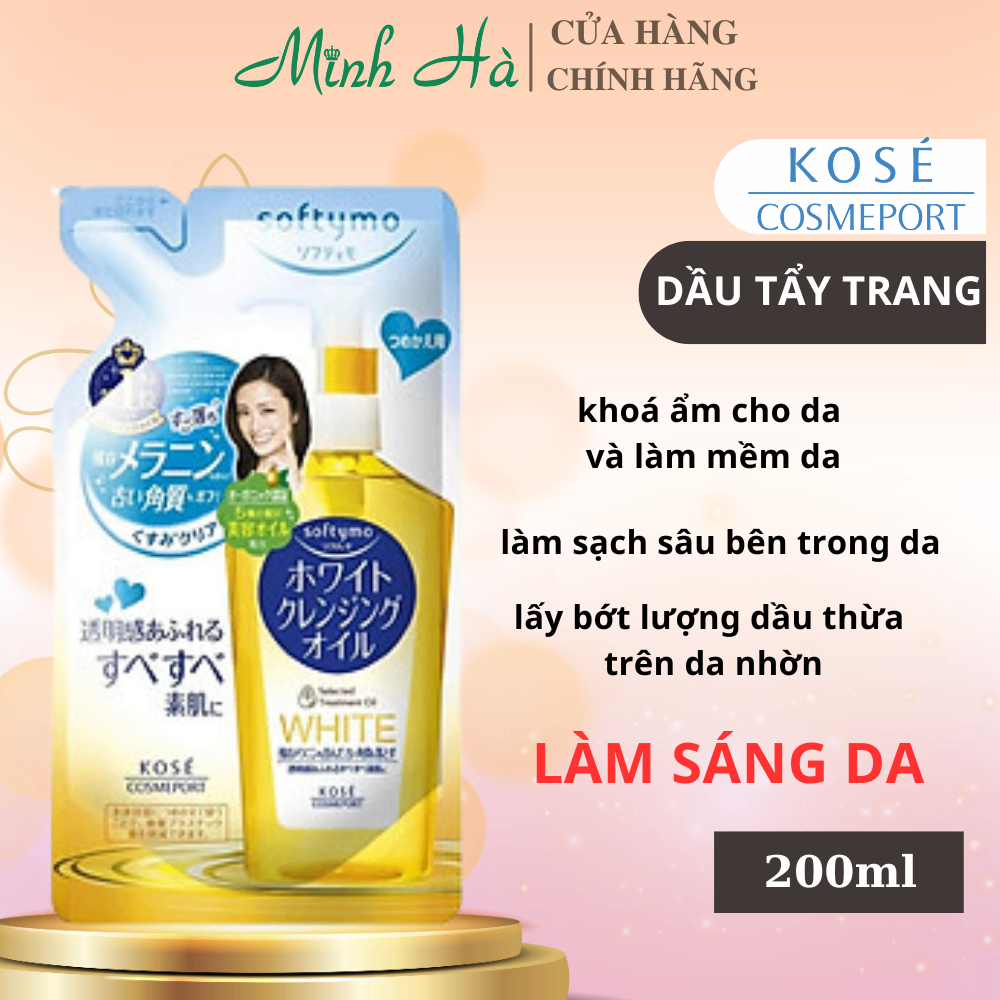 Dầu tẩy trang Kose Softymo 230ml làm sạch các lớp trang điểm cứng đầu