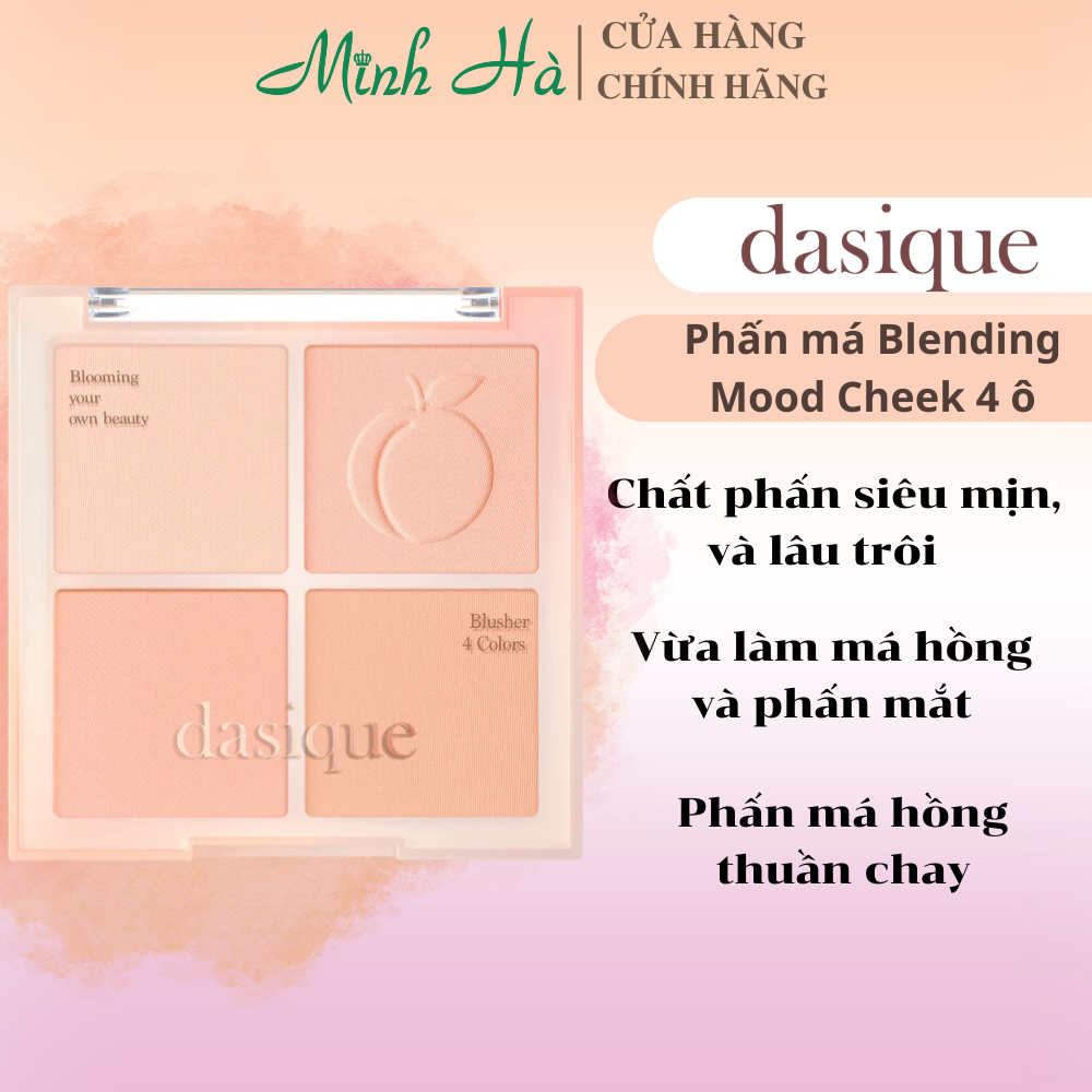 Bảng phấn má hồng Dasique Blending Cheek chất phấn mềm mịn lên màu tự nhiên