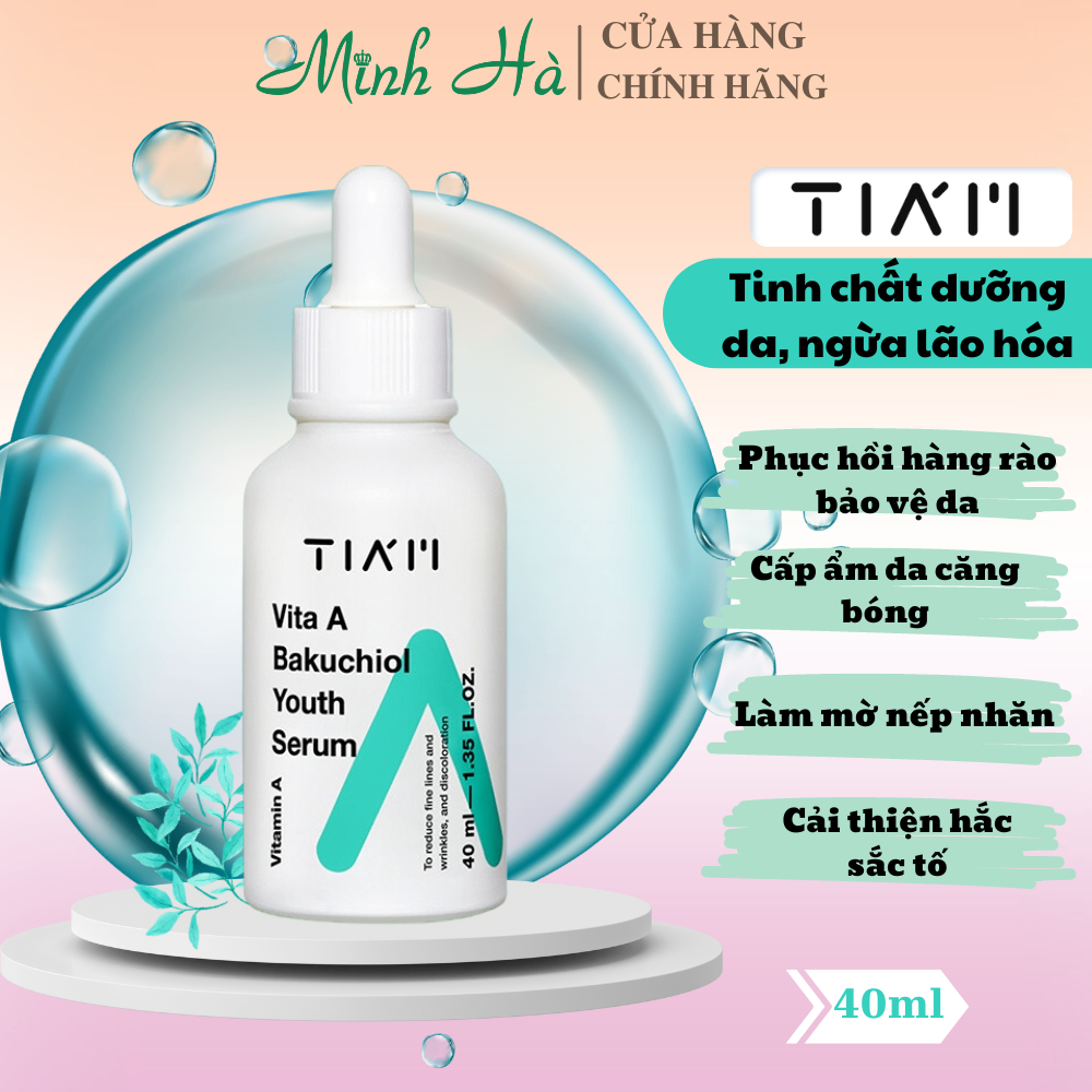 Serum Tiam Vita A Bakuchiol Youth 40ml ngừa lão hóa làm đều màu da