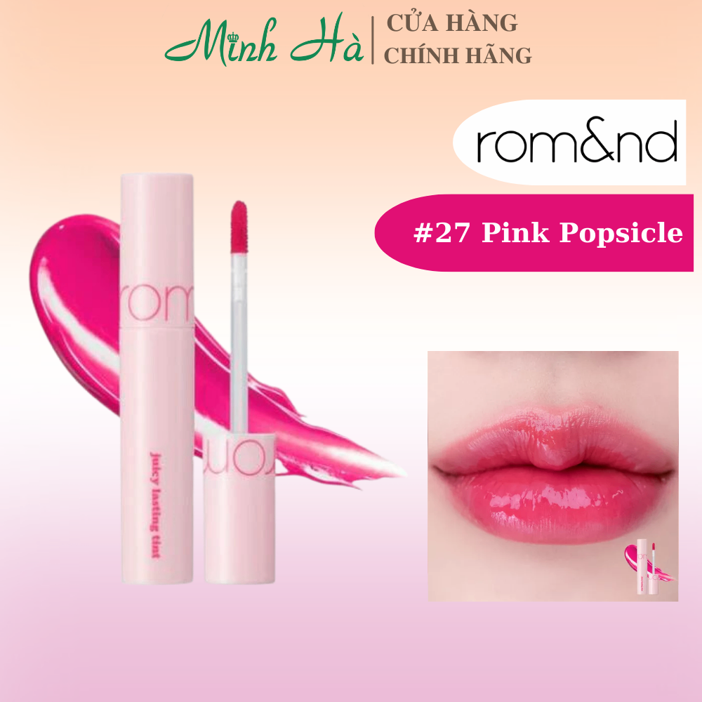 Son tint lì Romand Juicy Lasting Tint 5.5g độ bám màu cao lên màu đẹp