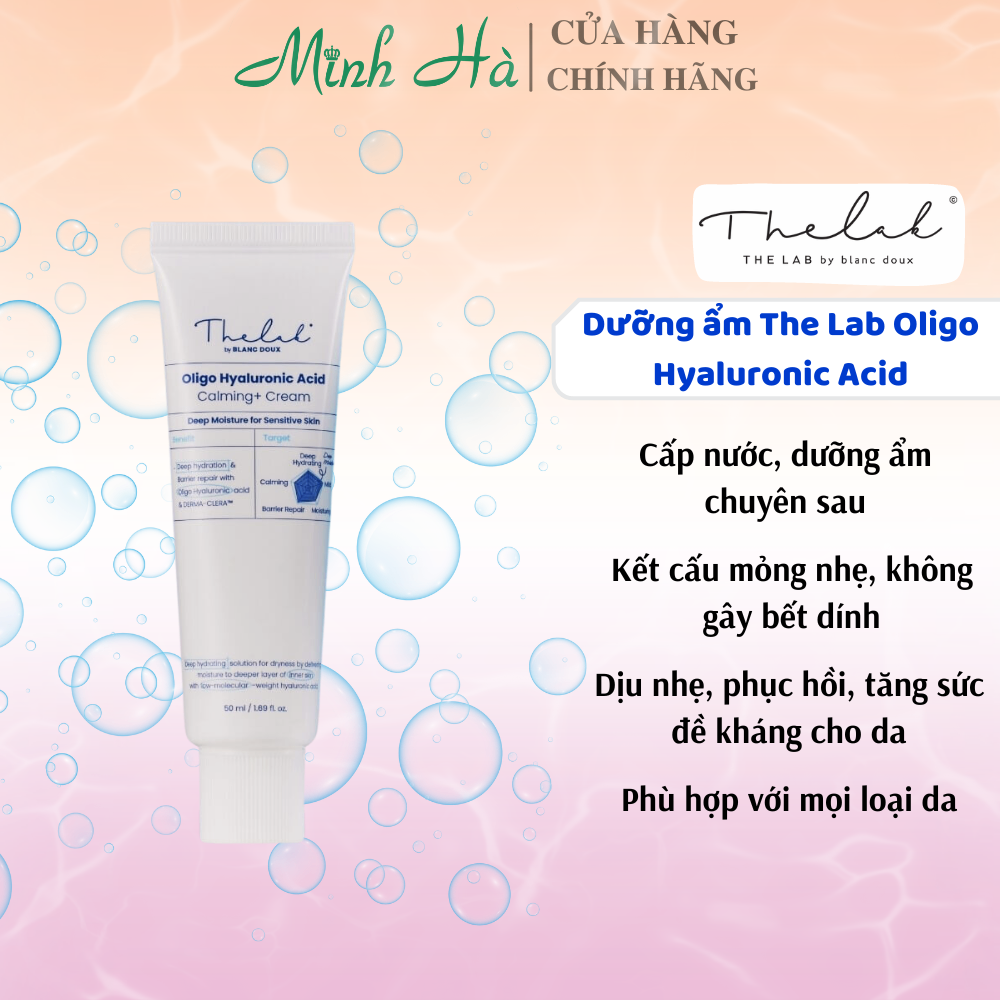 Kem dưỡng ẩm The Lab Oligo Hyaluronic Acid Calming+ Cream 50ml cấp ẩm làm dịu da
