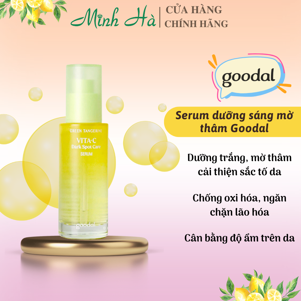 Tinh Chất Dưỡng Sáng,Mờ Thâm Goodal Serum Green Tangerine Vita-C Dark Spot Care 30ml