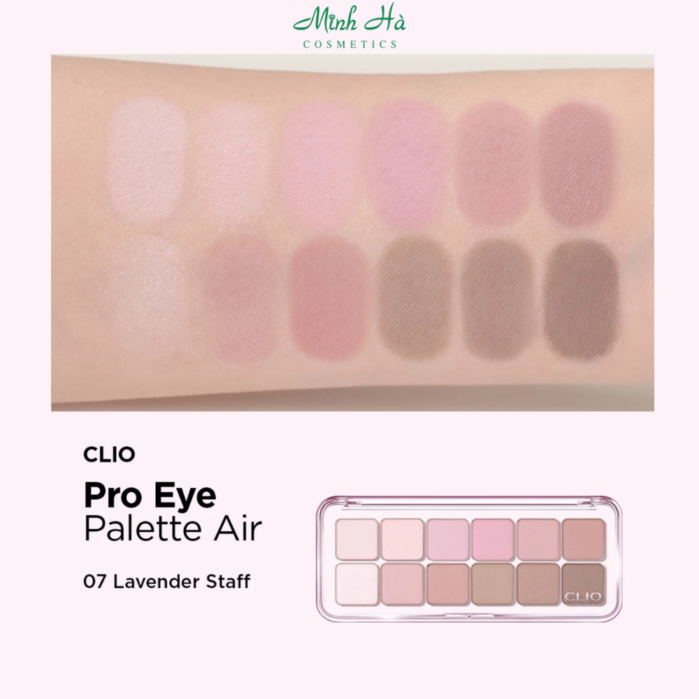Bảng mắt 12 ô Clio Pro Eye Palette Air thiết kế từ nhựa cao cấp, tối giản mà vẫn sang trọng