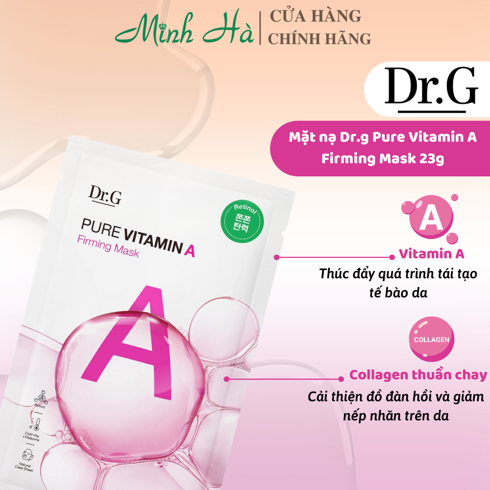 Mặt nạ Dr.g Pure Vitamin A Firming Mask 23g cải thiện độ đàn hồi giúp da mịn
