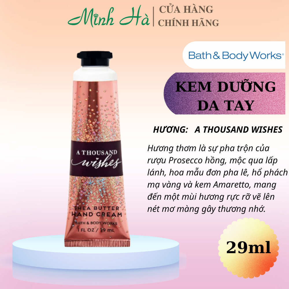 Kem dưỡng da tay Bath & Body Works 29ml dưỡng ẩm làm mềm da tay
