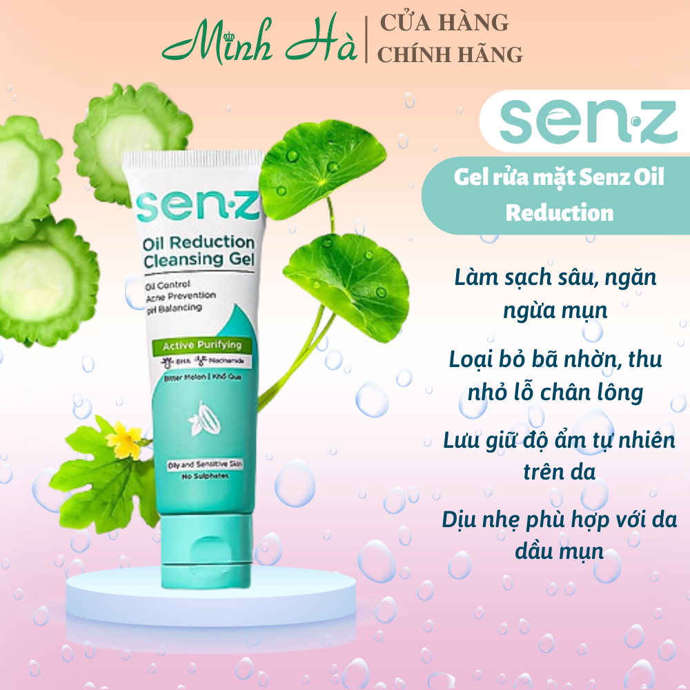 Gel rửa mặt Senz Oil Reduction Cleansing Gel 150ml làm sạch cho mọi loại da