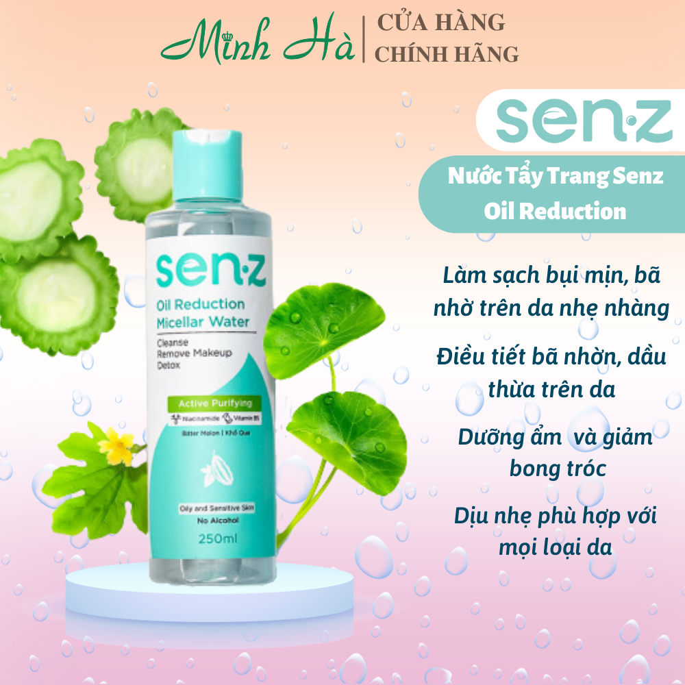 Nước tẩy trang Senz Oil Reduction 250ml làm sạch bụi bẩn cho mọi loại da